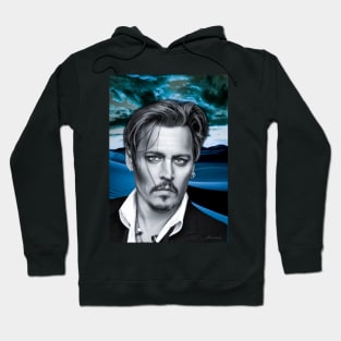 Johnny Portrait Digital Artwork wall art support Hoodie